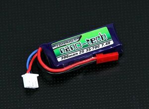 新品◆nano-tech 300mAh 2S 2セル 7.4V 35C-70C リポ バッテリー (型番22906)