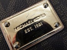 難あり/現状品★MICHAEL KORS マイケルコース ショルダー バッグ ブラウン系 ロゴ総柄 PVC/レザー クロスボディ可_画像8