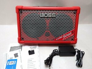 BOSS CUBE Street II Red ポータブルギターアンプ Bluetooth Audioアダプター BT-DUAL付属