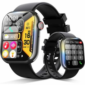【スマートウォッチ】通話機能付き 通話記録付き 血糖値計測付き 防水 黒 腕時計