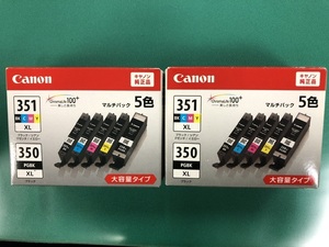 【純正】Canon BCI-351XL+350XL 5色マルチパック大容量タイプ　期限切れ　2018.01 2セット
