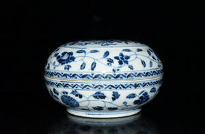 ▽鴻▽ 明 宣德年製款 青花 雙鳳紋 茶盤 古陶瓷品 置物 古賞物 中国古玩 中国古美術