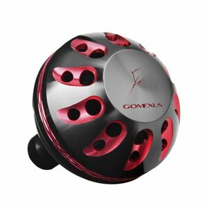 GOMEXUS ゴメクサス パワーハンドルノブ ZK35BKBKRD ブラックレッド シマノ Shimano Type A・ダイワ Daiwa Type S 用 35mm ラウンドノブ