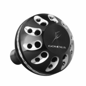 GOMEXUS ゴメクサス パワーハンドルノブ ZA41BKBKSR ブラックシルバー シマノ Shimano Type A・ダイワ Daiwa Type S 用 41mm ラウンドノブ