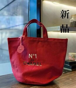 新品　CHANEL シャネル ノベルティ　トートバッグ　ハンドバッグ　赤