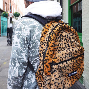 新品 17AW Supreme Leopard Fleece Backpack シュプリーム レオパード柄 バックパック 納品書付き ★★