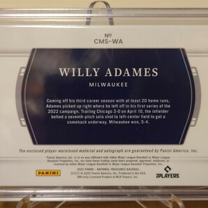 2022 panini national treasures colossal milwaukee brewers willy adames /99 ナショトレ ブリュワーズ ウィリー・アダメス 直書きの画像2