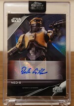 topps chrome black star wars dustin ceithamer performer for ned-b autograph スターウォーズ_画像1