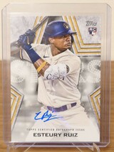 2023 topps series one milwaukee brewers oakland athletics esteury ruiz rc autograph ブリュワーズ アスレチックス ルイーズ ルーキー_画像1