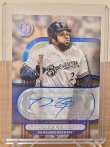 2024 topps tribute baseball milwaukee brewers prince fielder autograph blue /150 ブリュワーズ プリンス・フィルダー 直書き