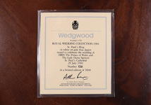 【開】英国王室御用達『ウェッジウッドWedgwood』 ブルージャスパー 1981ロイヤル・ウェディング St.ポールズ・マグ 限定126/3000 ST32_画像2