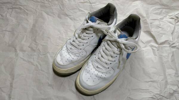 ナイキ エアフォース1 ロー ロウ EU限定 2001 ホワイト / ブルー×グレー NIKE AIR FORCE1 LOW 830261-141 27.5cm us9.5 送料無料