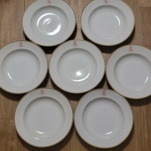 名古屋製陶 海軍マーク 皿 7枚セット メイトーチャイナ MEITO CHINA 桜 錨マーク プレート カレー皿 食器の画像1