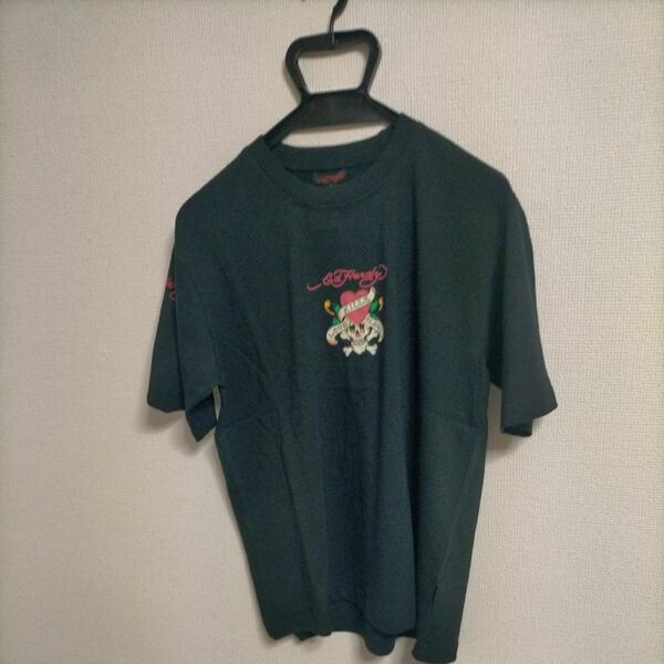 ED HARDY　天竺Ｔシャツ M・L・LL　 新品　ドクロ　ブラック