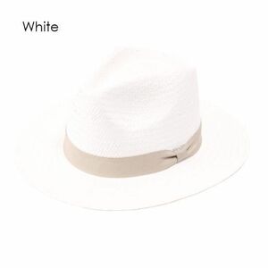 レディース　　ペーパーシート中折れ帽HAT/ストローハット　　新品　ホワイト