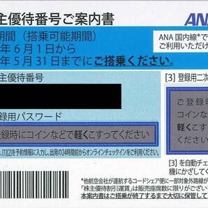 【番号通知】ANA 株主優待券 5月末迄 全日空の画像1