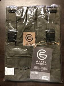 ☆GRACE ENGINEER’S　GE-157　サロペットパンツ　オリーブカラー　３L　新品未開封品