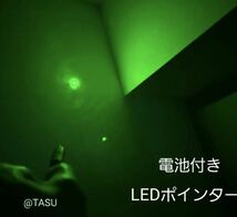 【電池付き】LEDライト　ポインタ　緑　強力　カラス駆除　グリーンLED 爆光 _画像2