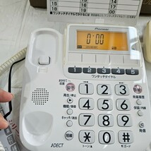 【美品】 Pioneer　コードレス留守番　TF-SE10S-W　電話機　子機　楽々コードレスホン　中古　コレクション_画像6