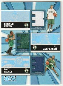 2005-06 TOPPS LUXURY BOX Paul Pierce/Al Jefferson/G.Green TRIPLE JERSEY BOSTON CELTICS #/250