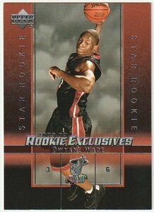 2003-04 UD UPPER DECK ROOKIE EXCLUSIVES Dwayne Wade RC ROOKIE #5