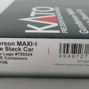 KATO 106-6196 Gunderson MAXI-I Double Stack Car TTX New Logo #759324【A'】oan042716の画像5
