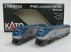 KATO 106-6103 P42 ディーゼル機関車 2両セット Amtrak PhaseV【ジャンク】mtn042309