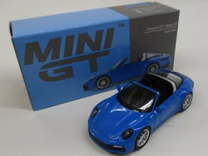 MINI GT 1/64 Porsche 911 Targa 4S Shark Blue (左ハンドル) 定形外○【C】krt012205