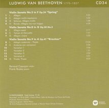 [CD/Warner]ベートーヴェン:ヴァイオリン・ソナタ第5,8&9番/R.カプソン(vn)&F.ブラレイ(p) 2009.9_画像2