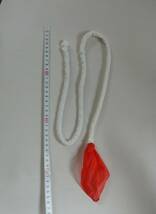 ロープ to ダブルシルク 2種 紅白キャップ付き+赤青ギミックロープ小片付 解説書なし　ROPE TO SILK 手品用品_画像3