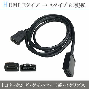 ホンダ・トヨタ・ダイハツ・三菱・イクリプス アルパイン HDMI (E ⇒A) 即納 メール便無料 変換ハーネス 映像 変換配線 外部入力