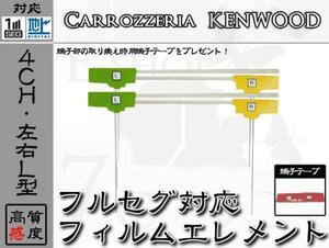 AVIC-ZH0099H 対応 地デジ 4ch フィルム アンテナ + 端子テープ カロッツェリア/carrozzeria/アンテナ/カーナビ/補修 ES