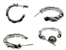 クロムハーツ CHROME HEARTS ■ 【 HOOP SCROOL 】 スクロール フープ ピアス　32643_画像4