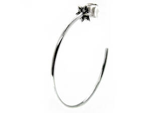 クロムハーツ CHROME HEARTS ■ 【 HOOP STAR 】 スター フープ ピアス　32646