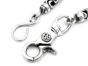  Chrome Hearts CHROME HEARTS # [ ROLLER SHORT-S ] 1 зажим 6LINK Short ролик серебряный цепочка для бумажника 32647