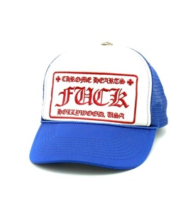 クロムハーツ CHROME HEARTS ■ 【 FUCK TRUCKER CAP 】 FUCK 刺繍 ワッペン トラッカー キャップ n5215