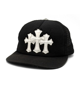 クロムハーツ CHROME HEARTS ■ 【 Trucker Cap 】 トリプル クロス パッチ メッシュ トラッカー キャップ 帽子 w18531