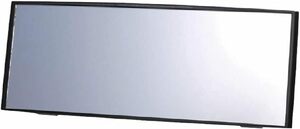  Carmate car vertical . large room mirror 3000R. bending surface mirror 240mm height reflection mirror [ light car ] black frame M3