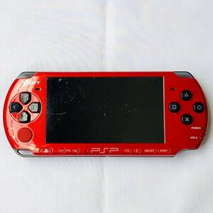 [ бесплатная доставка ]SONY Sony PlayStation портативный PSP-3000 PSP3000 большая упаковка корпус только красный / черный б/у рабочее состояние подтверждено 