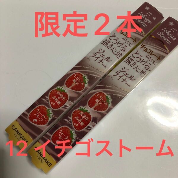 2本 限定 新品 キャンメイク クリーミータッチライナー 12 イチゴストーム