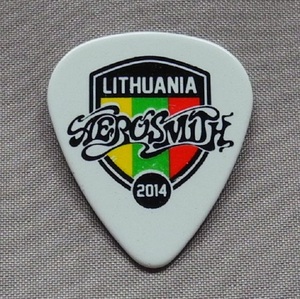 Aerosmith Joe Perry エアロスミス ジョー・ペリー 2014年 Global Warming Tour in Lithuania リトアニア公演 ギターピック