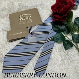 BURBERRYLONDON 新品未使用 タグ付き バーバリーロンドン ネクタイ 素敵 メンズ 人気モデル 送料無料 ホースロゴ総柄 人気デザイン 高級