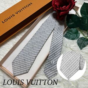 LOUISVUITTON モノグラム 現行 クラヴァット ツートン ストライプ M77608 ルイヴィトン ネクタイ 総柄 メンズ 人気モデル 送料無料 細め