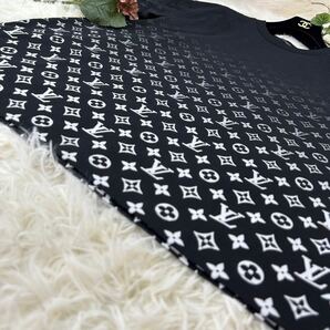 LOUISVUITTON 新品未使用 ルイヴィトン 名作 Lサイズ Tシャツ 半袖 グラデーション グラディエント メンズ モノグラム RM221Q NPG HKY46Wの画像6