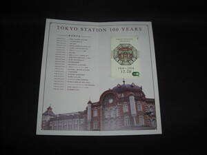 30■未使用★東京駅開業100周年記念 Suicaカード 台紙付き■