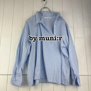 by muni:r フリーサイズ　レディースシャツ　斜めボタンデザイン