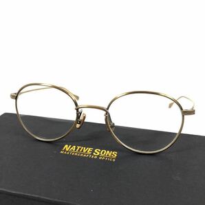 【ネイティブサンズ】本物 NATIVE SONS 伊達眼鏡 Winston O’B ブロンズ色系 サングラス メガネ めがね メンズ レディース 日本製 箱付きの画像3