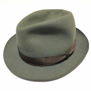 【ボルサリーノ】本物 Borsalino ハット 111160 中折れハット 帽子 カーキ色系 男性用 メンズ イタリア製の画像1