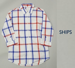 美品◆シップス◆SHIPS GENERAL SUPPLY◆7分袖 シャツ【S】メンズ