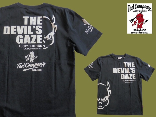テッドマン/TEDMAN/Mサイズ/半袖Tシャツ/TDSS-543/ブラック/エフ商会/新品/送料無料/アメカジ/バイカー